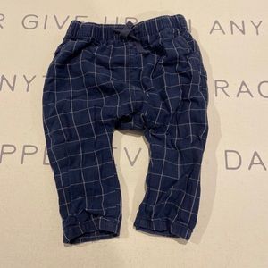 Window pane blue joggers 4-6 months
